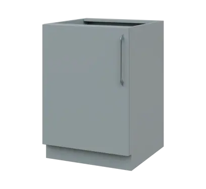 LXS - 6D spodní skříňka, 1-dveřová, levá, 870x600x600, šedá