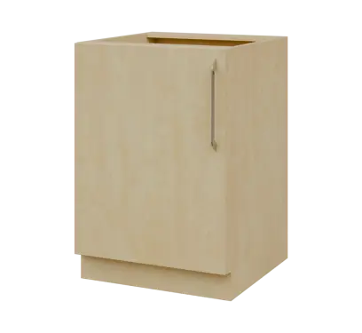 LXS - 6D spodní skříňka, 1-dveřová, levá, 870x600x600, bříza světlá