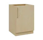 LXS - 6D spodní skříňka, 1-dveřová, pravá, 870x600x600, bříza světlá