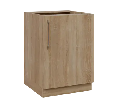 LXS - 6D spodní skříňka, 1-dveřová, pravá, 870x600x600, dub bardolino