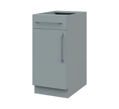 LXS - 4DZ spodní skříňka, 1-dveřová, 1-zásuvková, levá, 870x400x600, šedá