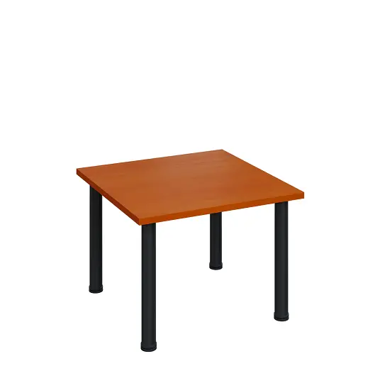 G-43 Konferenční stolek 700 x 700 mm, deska 25 mm, třešeň šumavská / nohy černé RAL9005