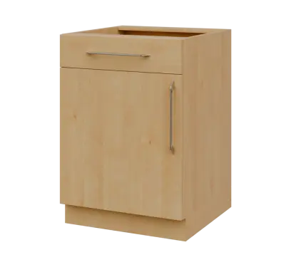 LXS - 6DZ spodní skříňka, 1-dveřová, 1-zásuvková, levá, 870x600x600, javor horský