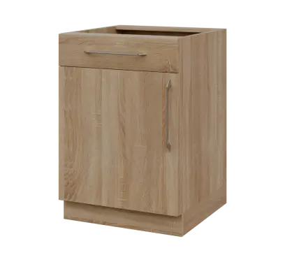 LXS - 6DZ spodní skříňka, 1-dveřová, 1-zásuvková, levá, 870x600x600, dub bardolino