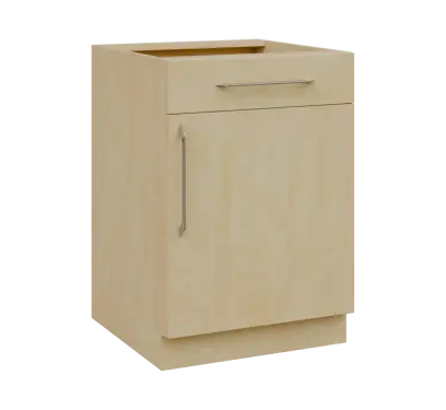 LXS - 6DZ spodní skříňka, 1-dveřová, 1-zásuvková, pravá, 870x600x600, bříza světlá