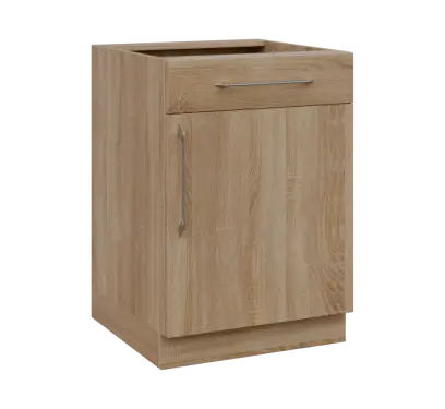 LXS - 6DZ spodní skříňka, 1-dveřová, 1-zásuvková, pravá, 870x600x600, dub bardolino