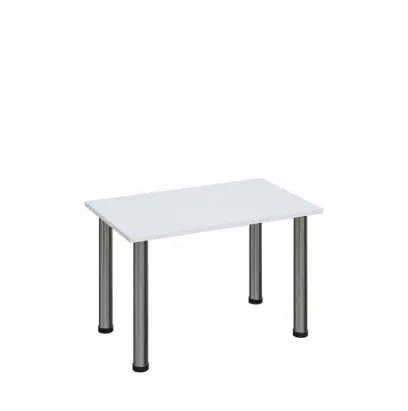 G-43 Konferenční stolek 800 x 500 mm, deska 18 mm, bílá / nohy chrom