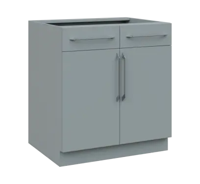 LXS - 8DZ2 spodní skříňka, 2-dveřová, 2-zásuvková, 870x800x600, šedá