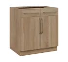 LXS - 8DZ2 spodní skříňka, 2-dveřová, 2-zásuvková, 870x800x600, dub bardolino