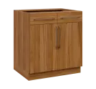 LXS - 8DZ2 spodní skříňka, 2-dveřová, 2-zásuvková, 870x800x600, ořech světlý