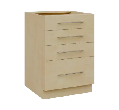 LXS - 6Z41 spodní skříňka, 4-zásuvková, 870x600x600, bříza světlá