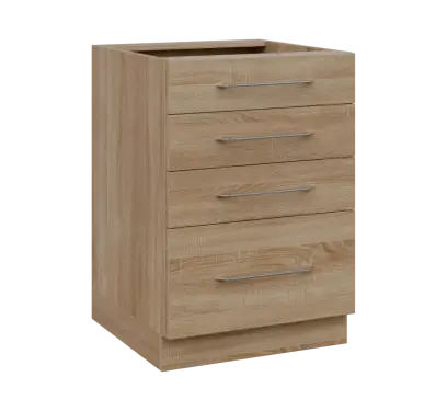 LXS - 6Z41 spodní skříňka, 4-zásuvková, 870x600x600, dub bardolino