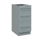 LXS - 4Z33 spodní skříňka, 3-zásuvková, 870x400x600, šedá