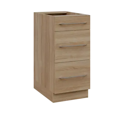 LXS - 4Z33 spodní skříňka, 3-zásuvková, 870x400x600, dub bardolino