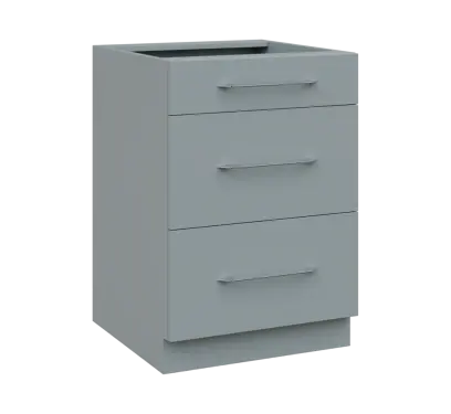 LXS - 6Z33 spodní skříňka, 3-zásuvková, 870x600x600, šedá