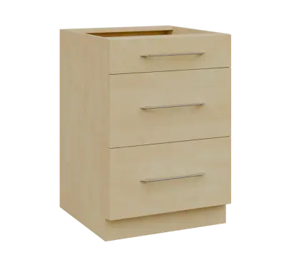 LXS - 6Z33 spodní skříňka, 3-zásuvková, 870x600x600, bříza světlá