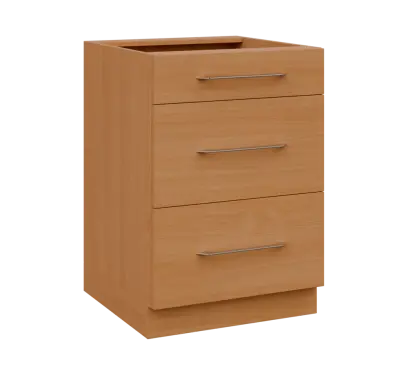 LXS - 6Z33 spodní skříňka, 3-zásuvková, 870x600x600, buk royal