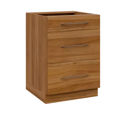 LXS - 6Z33 spodní skříňka, 3-zásuvková, 870x600x600, ořech světlý