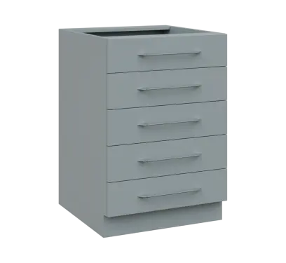 LXS - 6Z52 spodní skříňka, 5-zásuvková, 870x600x600, šedá