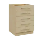 LXS - 6Z52 spodní skříňka, 5-zásuvková, 870x600x600, bříza světlá