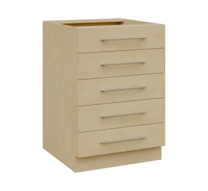 LXS - 6Z52 spodní skříňka, 5-zásuvková, 870x600x600, bříza světlá