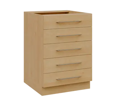 LXS - 6Z52 spodní skříňka, 5-zásuvková, 870x600x600, javor horský