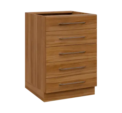 LXS - 6Z52 spodní skříňka, 5-zásuvková, 870x600x600, ořech světlý