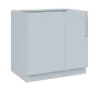 LXSR - 9 spodní skříňka, rohová, 1-dveřová, levá, 870x900x600, bílá
