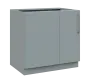 LXSR - 9 spodní skříňka, rohová, 1-dveřová, levá, 870x900x600, šedá