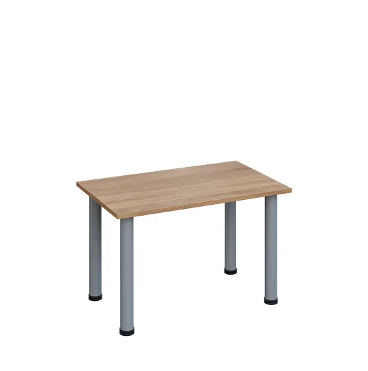 G-43 Konferenční stolek 800 x 500 mm, deska 18 mm, dub bardolino / nohy stříbrné RAL9006