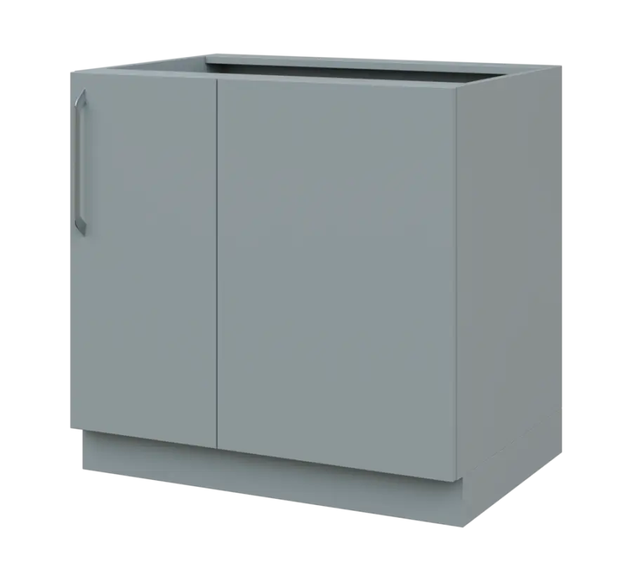 LXSR - 9 spodní skříňka, rohová, 1-dveřová, pravá, 870x900x600, šedá