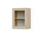 SH5 - 45S horní skříňka, 1-dveřová, prosklená, levá, 580x450x300, bříza světlá