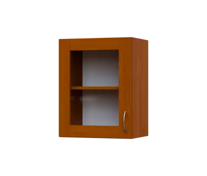 SH5 - 45S horní skříňka, 1-dveřová, prosklená, levá, 580x450x300, třešeň šumavská