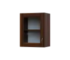 SH5 - 45S horní skříňka, 1-dveřová, prosklená, levá, 580x450x300, ořech královský