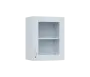 SH5 - 45S horní skříňka, 1-dveřová, prosklená, pravá, 580x450x300, bílá
