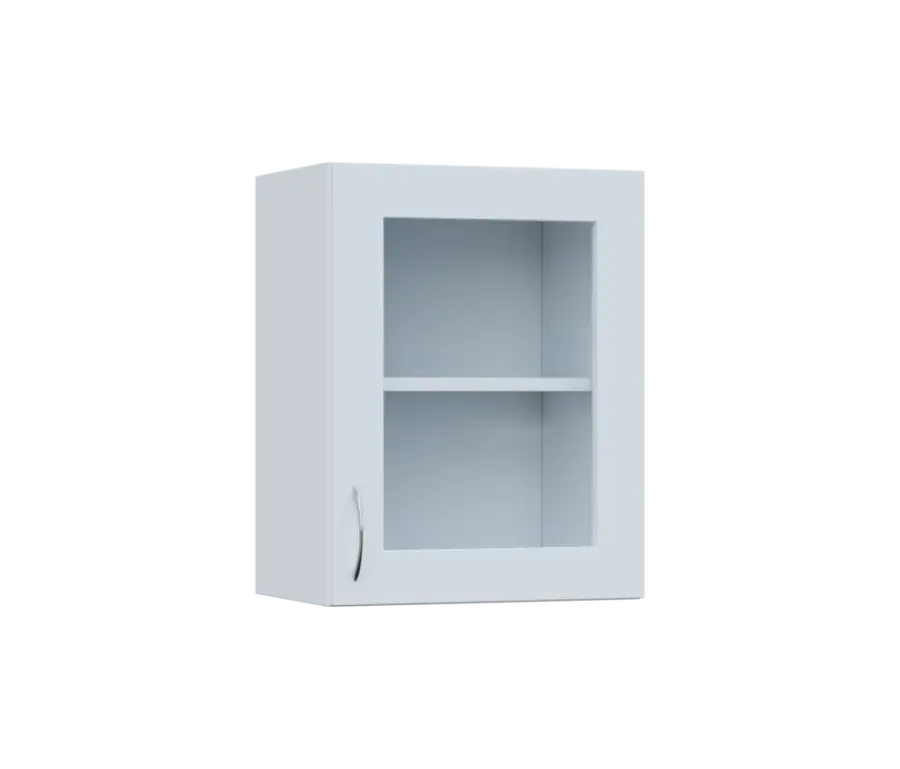 SH5 - 45S horní skříňka, 1-dveřová, prosklená, pravá, 580x450x300, bílá