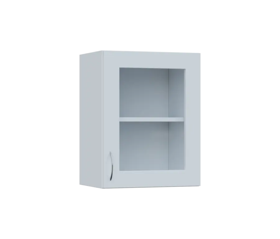 SH5 - 45S horní skříňka, 1-dveřová, prosklená, pravá, 580x450x300, bílá
