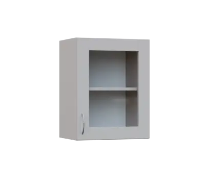 SH5 - 45S horní skříňka, 1-dveřová, prosklená, pravá, 580x450x300, šedá