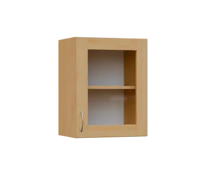 SH5 - 45S horní skříňka, 1-dveřová, prosklená, pravá, 580x450x300, javor horský