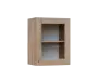 SH5 - 45S horní skříňka, 1-dveřová, prosklená, pravá, 580x450x300, dub bardolino