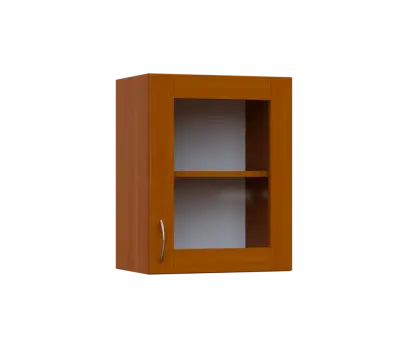 SH5 - 45S horní skříňka, 1-dveřová, prosklená, pravá, 580x450x300, třešeň šumavská