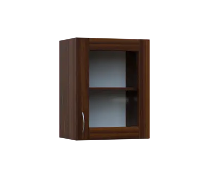 SH5 - 45S horní skříňka, 1-dveřová, prosklená, pravá, 580x450x300, ořech královský