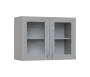 SH5 - 8S horní skříňka, 2-dveřová, prosklená, 580x800x300, šedá