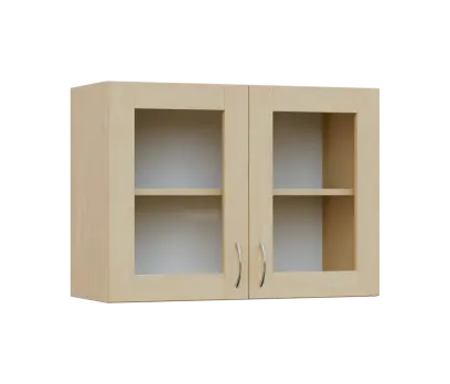SH5 - 8S horní skříňka, 2-dveřová, prosklená, 580x800x300, bříza světlá