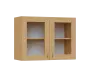 SH5 - 8S horní skříňka, 2-dveřová, prosklená, 580x800x300, javor horský