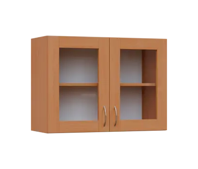 SH5 - 8S horní skříňka, 2-dveřová, prosklená, 580x800x300, buk royal