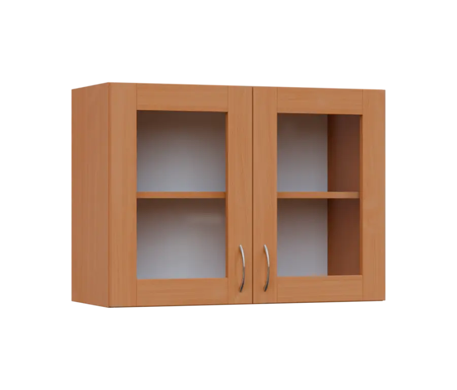 SH5 - 8S horní skříňka, 2-dveřová, prosklená, 580x800x300, buk royal