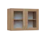SH5 - 8S horní skříňka, 2-dveřová, prosklená, 580x800x300, dub bardolino