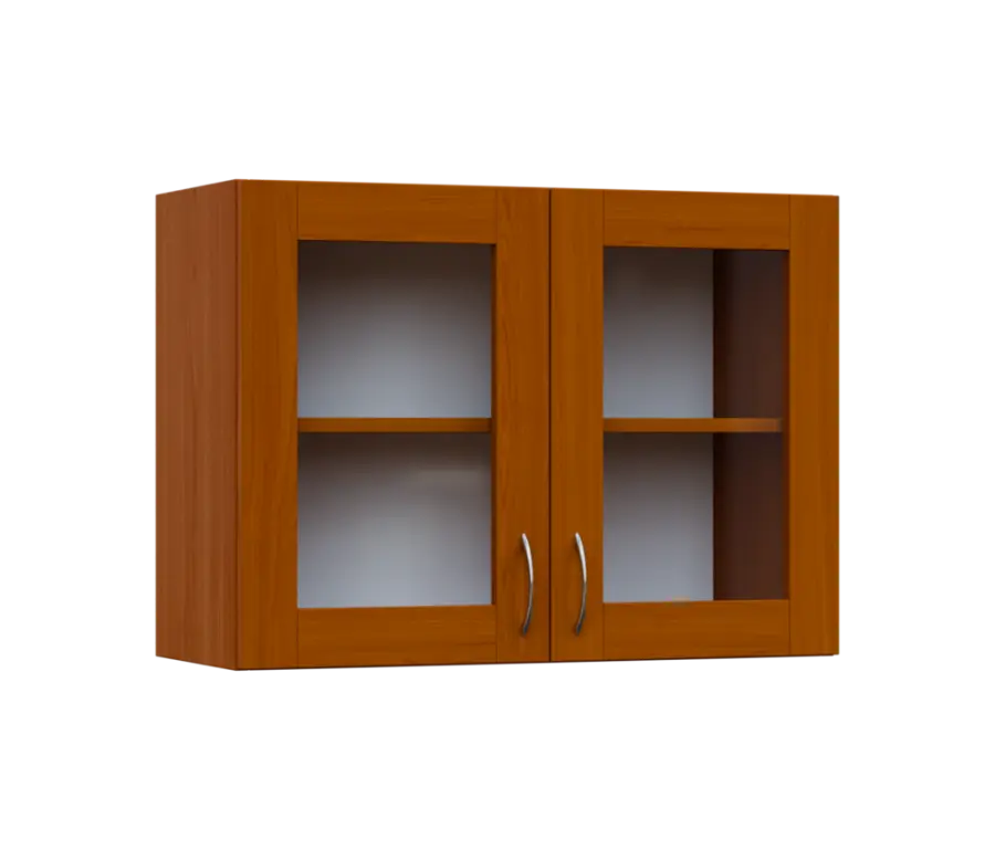 SH5 - 8S horní skříňka, 2-dveřová, prosklená, 580x800x300, třešeň šumavská