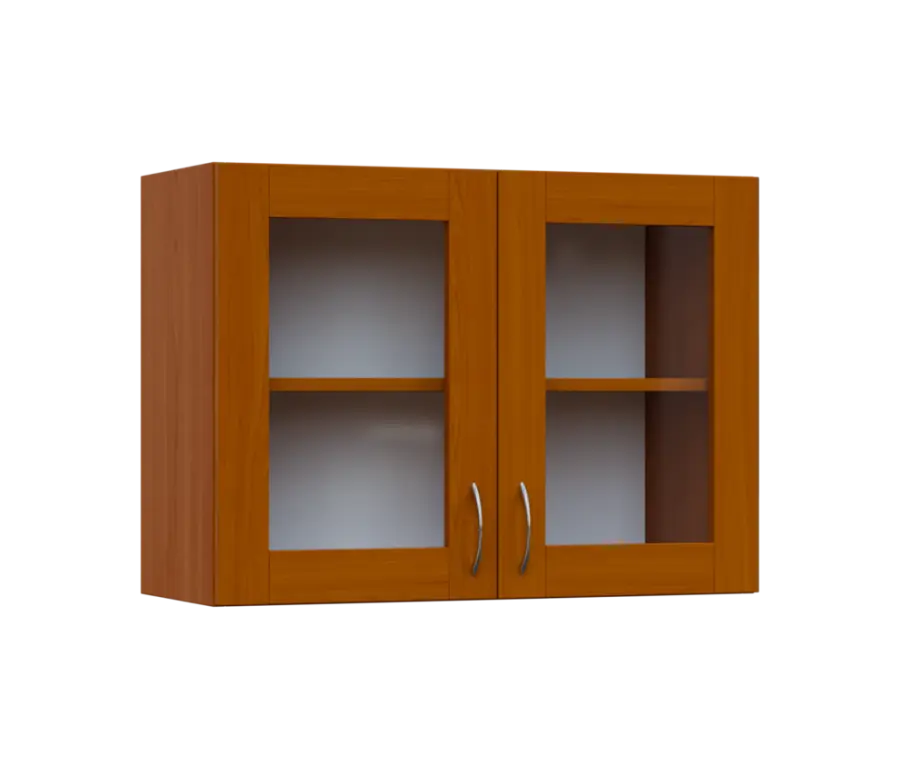 SH5 - 8S horní skříňka, 2-dveřová, prosklená, 580x800x300, třešeň šumavská